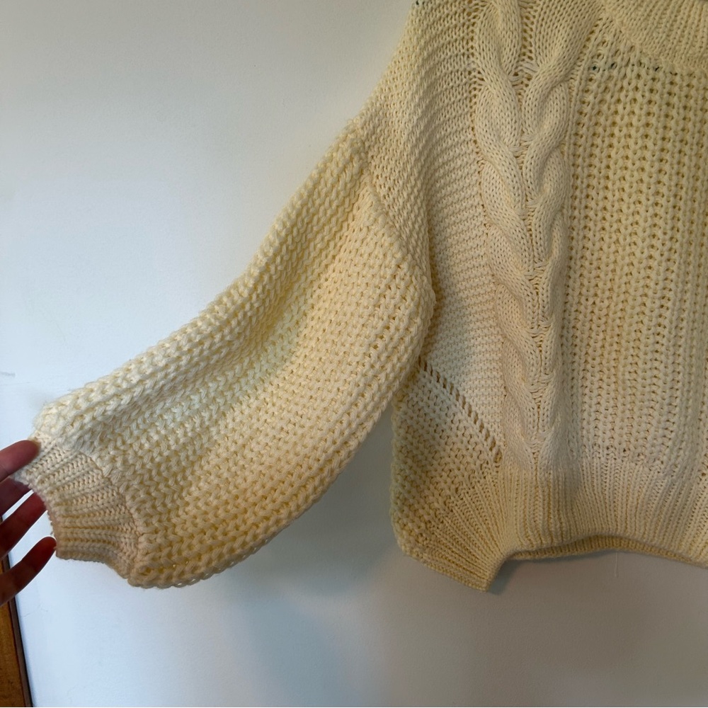 Thinkable Cream Crop Sweater - Picture 2 of 4